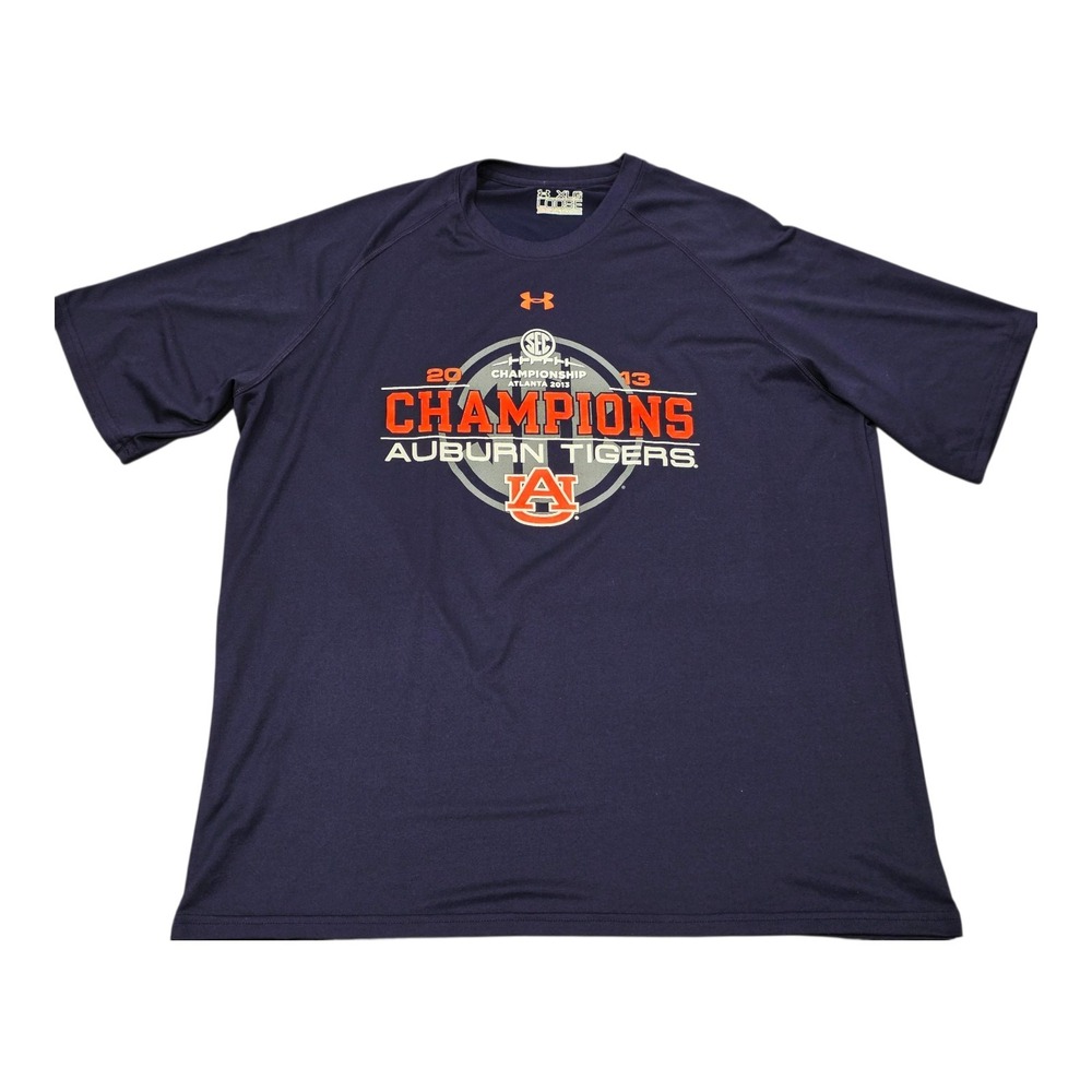 Men's Under Armour Auburn Tigers 2013 SEC Champions Football Navy Size XL